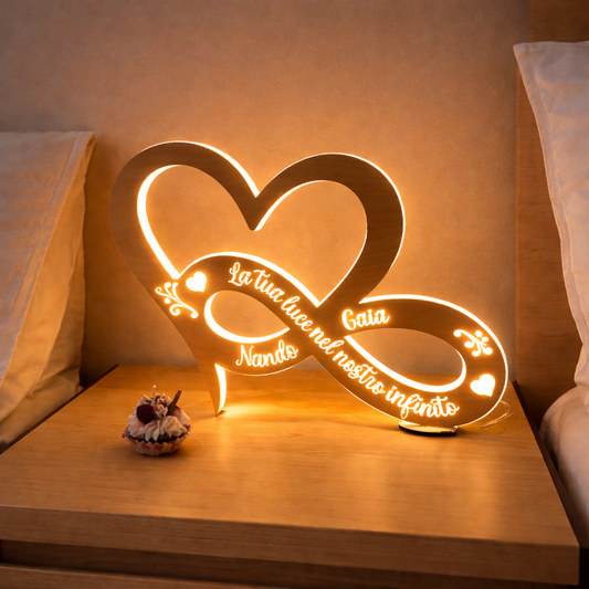 Lampada cuore Infinito - lampada regalo innamorati