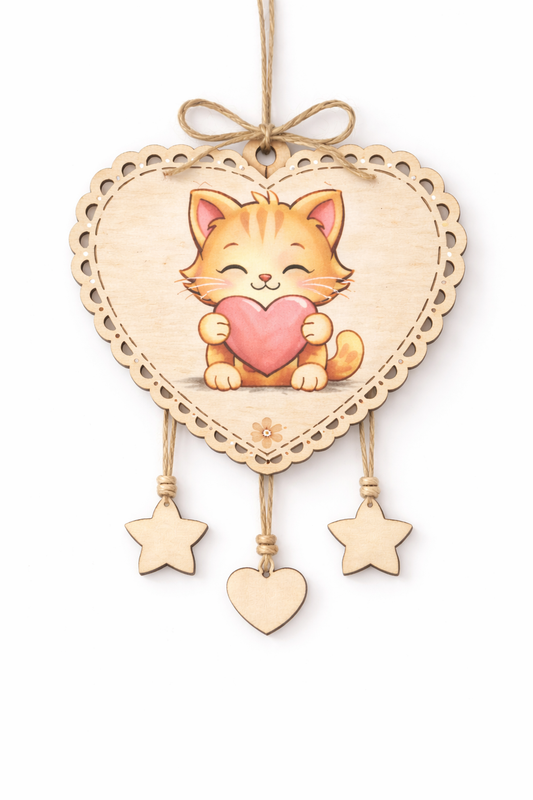 Fiocco nascita / decorazione cameretta micio - personalizzabile