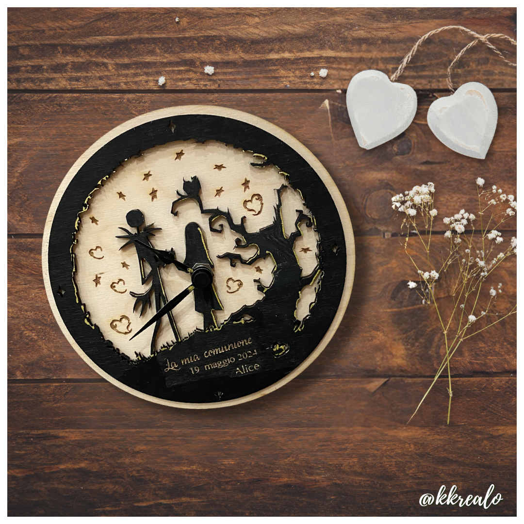 Bomboniera orologio compatibile jack e sally - Personalizzabile - made in Italy