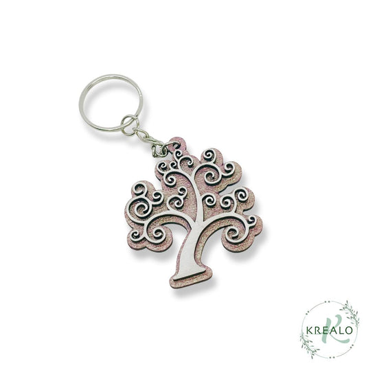 Portachiavi in legno Albero della vita
