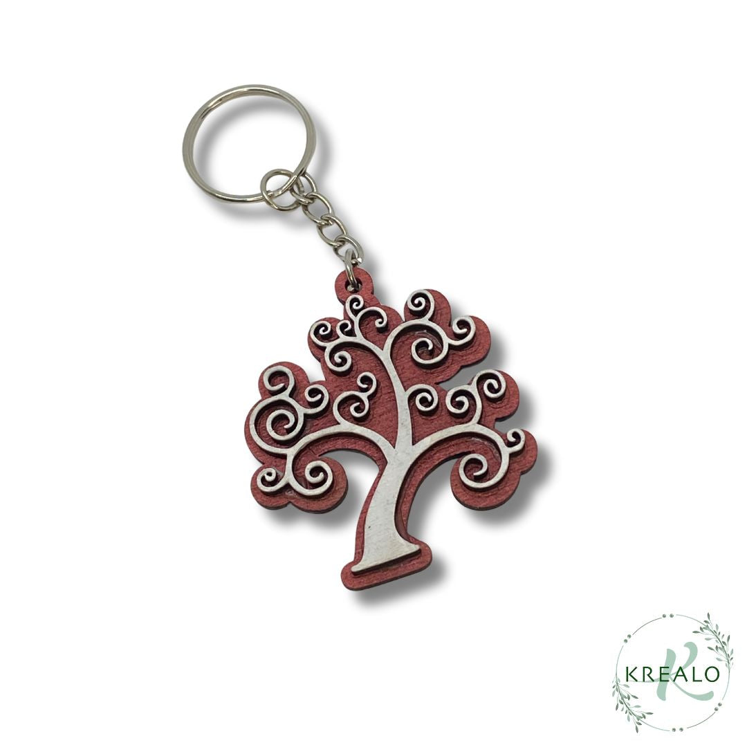 Portachiavi in legno Albero della vita