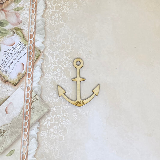 Segnaposto a tema Mare  - Ancora in legno di betulla
