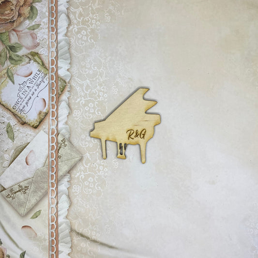 Segnaposto Pianoforte in legno di betulla
