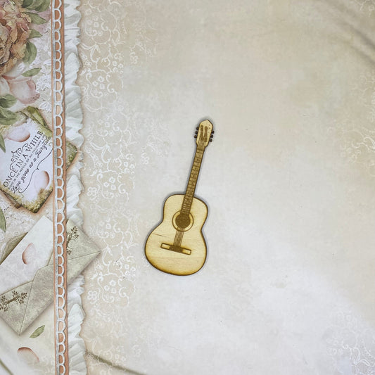Segnaposto tema musica -  chitarra 2 in legno di betulla
