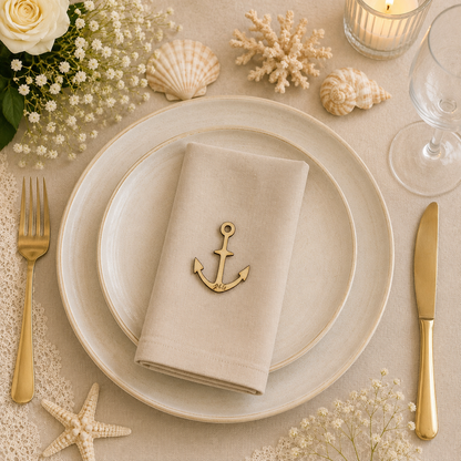 Segnaposto Personalizzato in Legno – Tema Mare per Matrimonio, Battesimo e Comunione