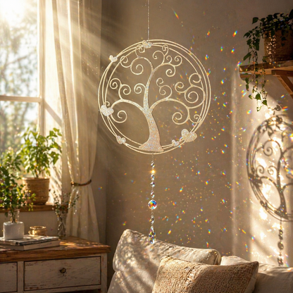 Decorazione cattura sole / acchiappa luce con cristalli di luce mod. Albero della vita