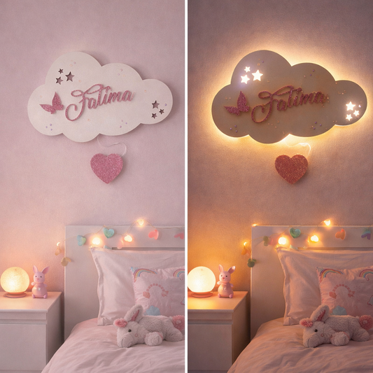 Lampada cameretta Nuvoletta luminosa personalizzata con nome