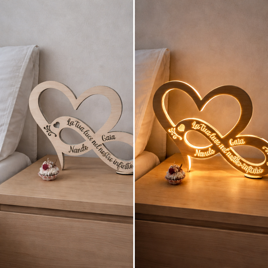 Lampada cuore Infinito - lampada regalo innamorati