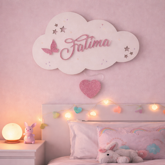 Lampada cameretta Nuvoletta luminosa personalizzata con nome