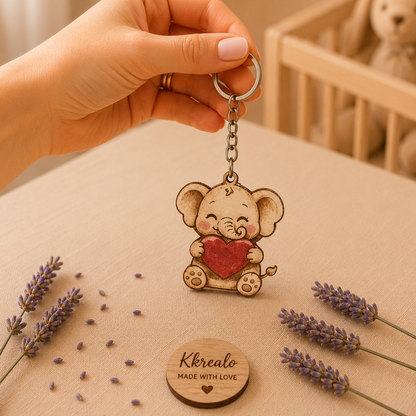 Portachiavi NFC Personalizzato in Legno – Dedica, Foto, Musica o Messaggio