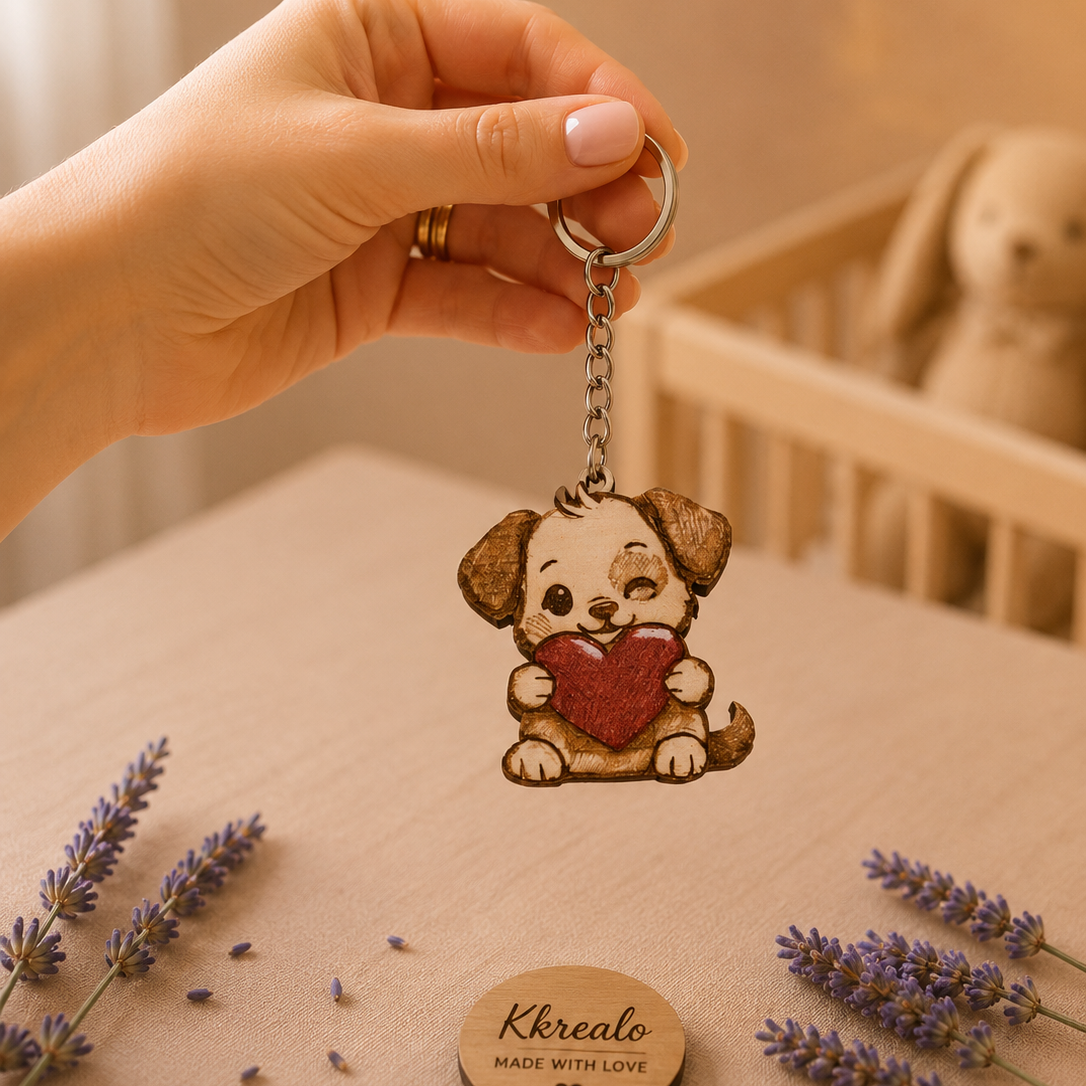 Portachiavi NFC Personalizzato in Legno – Dedica, Foto, Musica o Messaggio
