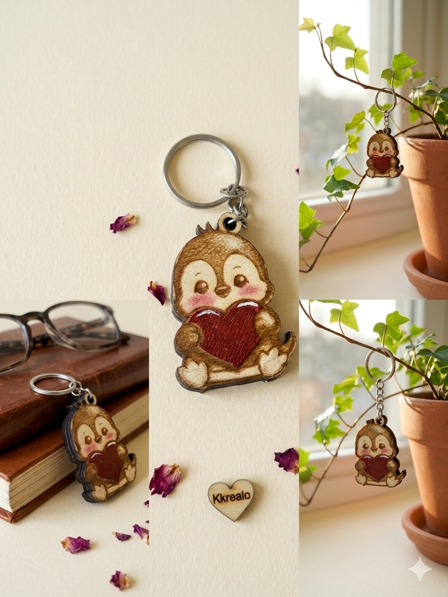 Portachiavi NFC Personalizzato in Legno – Dedica, Foto, Musica o Messaggio